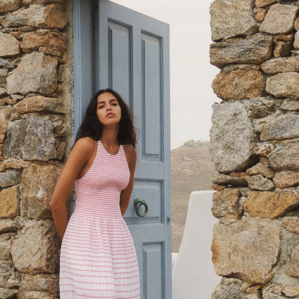 Three Graces "Soleil" Dress in Graduated Stripe, size 4US/8UK - Picture 9 of 9